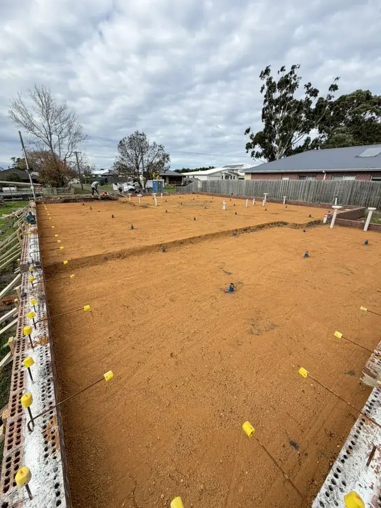 House pad and sand fill