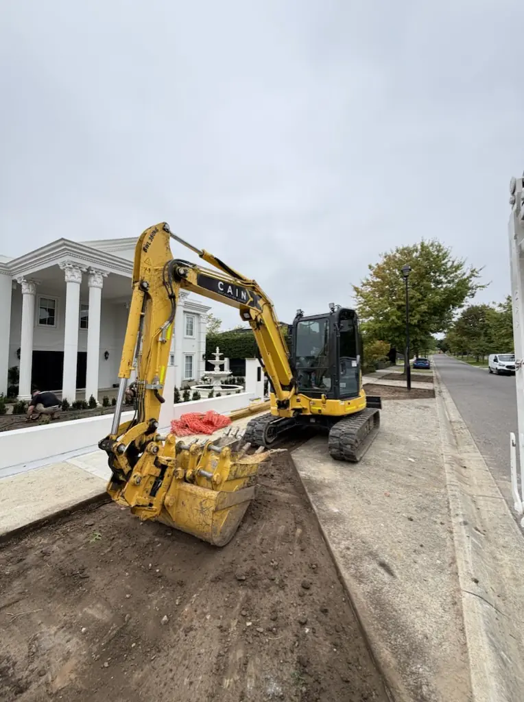 Nature strip excavation
