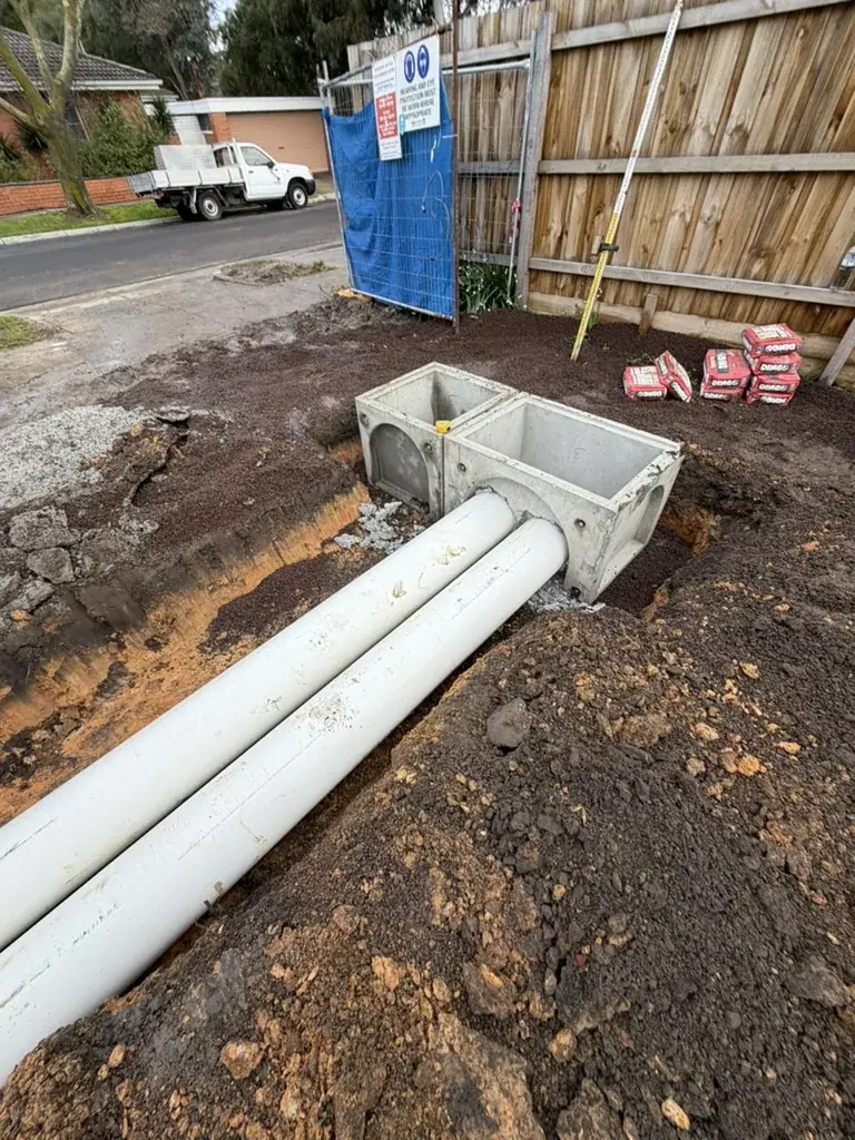Drainage trench excavated by CEG